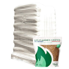 Pellets de madera Flammes Vertes - 65 sacos 975 kg
