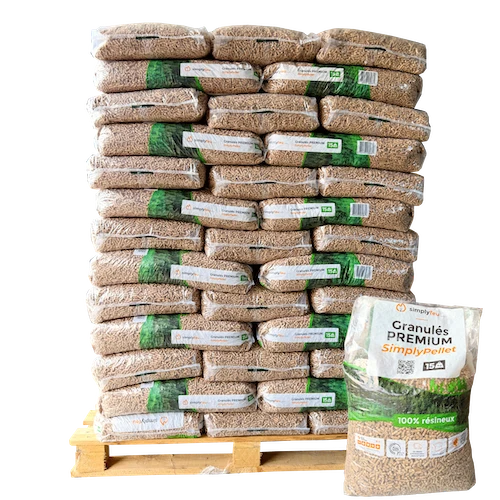Pellets de madera Premium SimplyPELLET - 65 sacos 975 kg