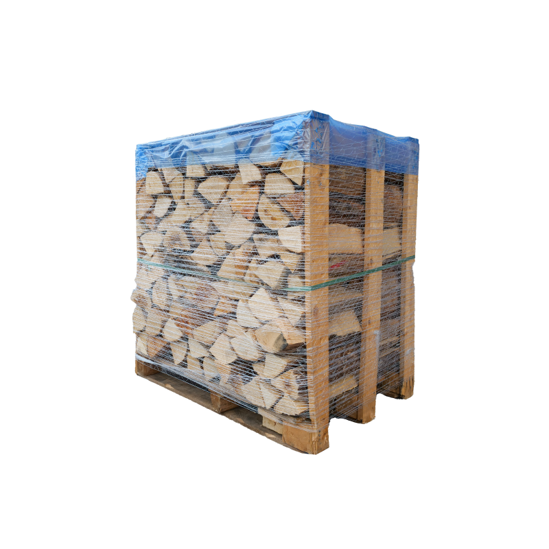 1er palé de leña secada al horno, lista para usar, mezcla de maderas duras