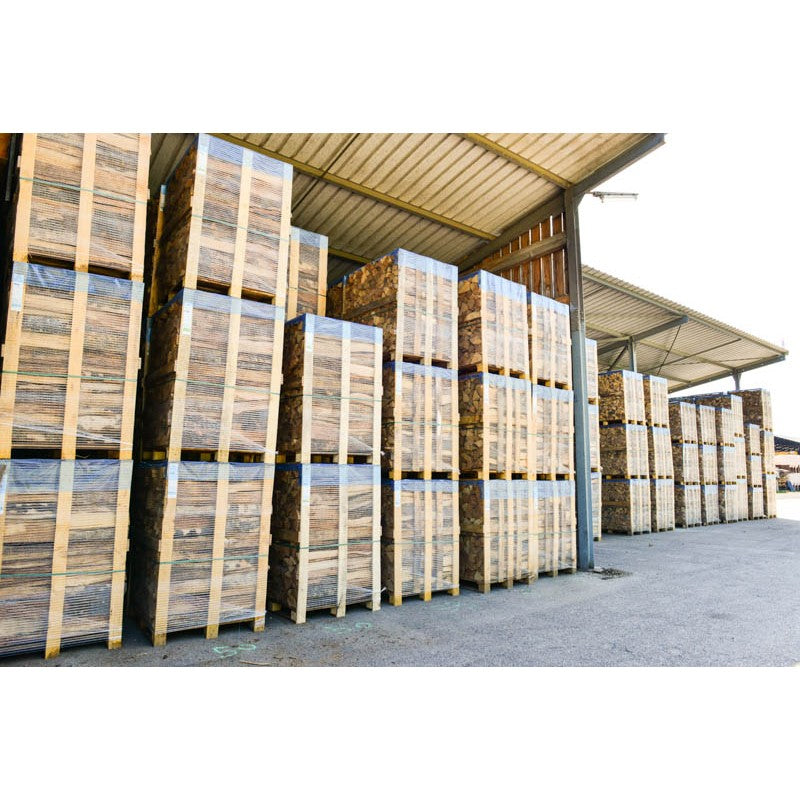 1er palé de leña de 33 cm, especial para estufas de masa – secado al horno – listo para usar – madera blanda/madera dura