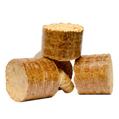 Leños comprimidos de madera densificada